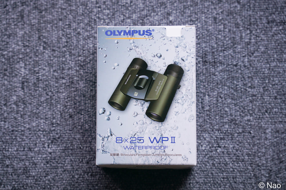 オリンパスの双眼鏡「8×25WPⅡ」」の外箱